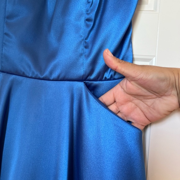 City Studio • Blue spaghetti strap dress • Size 3 • Used once! - Picture 2 of 5